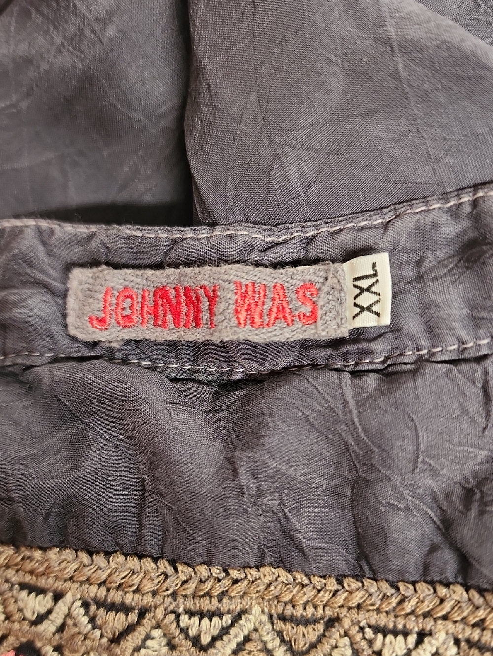 Johnny Was Black Tunic with Multicolor Floral Embroidery Size XXL Boho Feminine - Picture 9 of 15
